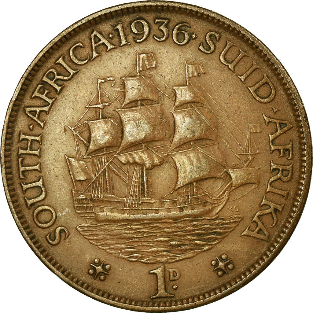 Monnaie, Afrique du Sud, George V, Penny, 1936, TB+, Bronze, KM:14.3