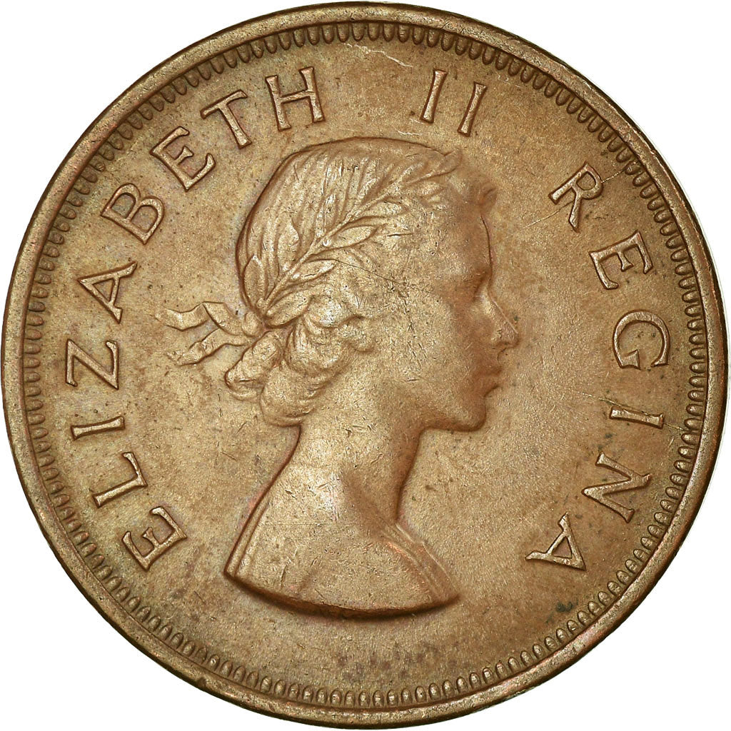 Monnaie, Afrique du Sud, Elizabeth II, Penny, 1954, TTB, Bronze, KM:46