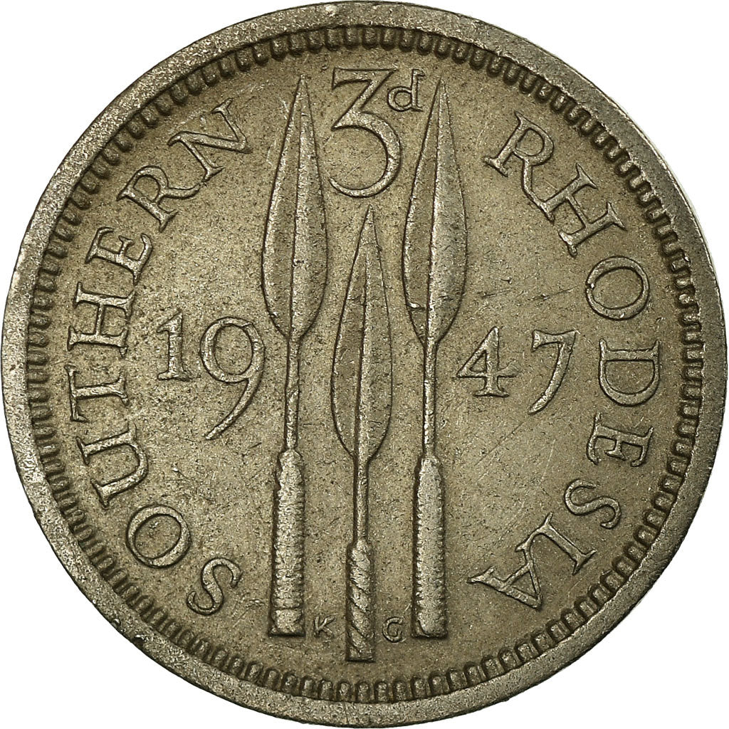 Coin, Southern Rhodesia, George VI, 3 Pence, 1947, British Royal Mint