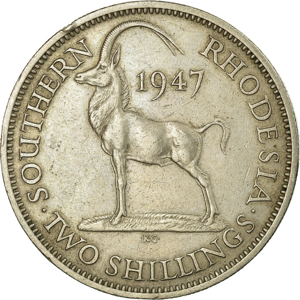 Coin, Southern Rhodesia, George VI, 2 Shillings, 1947, British Royal Mint