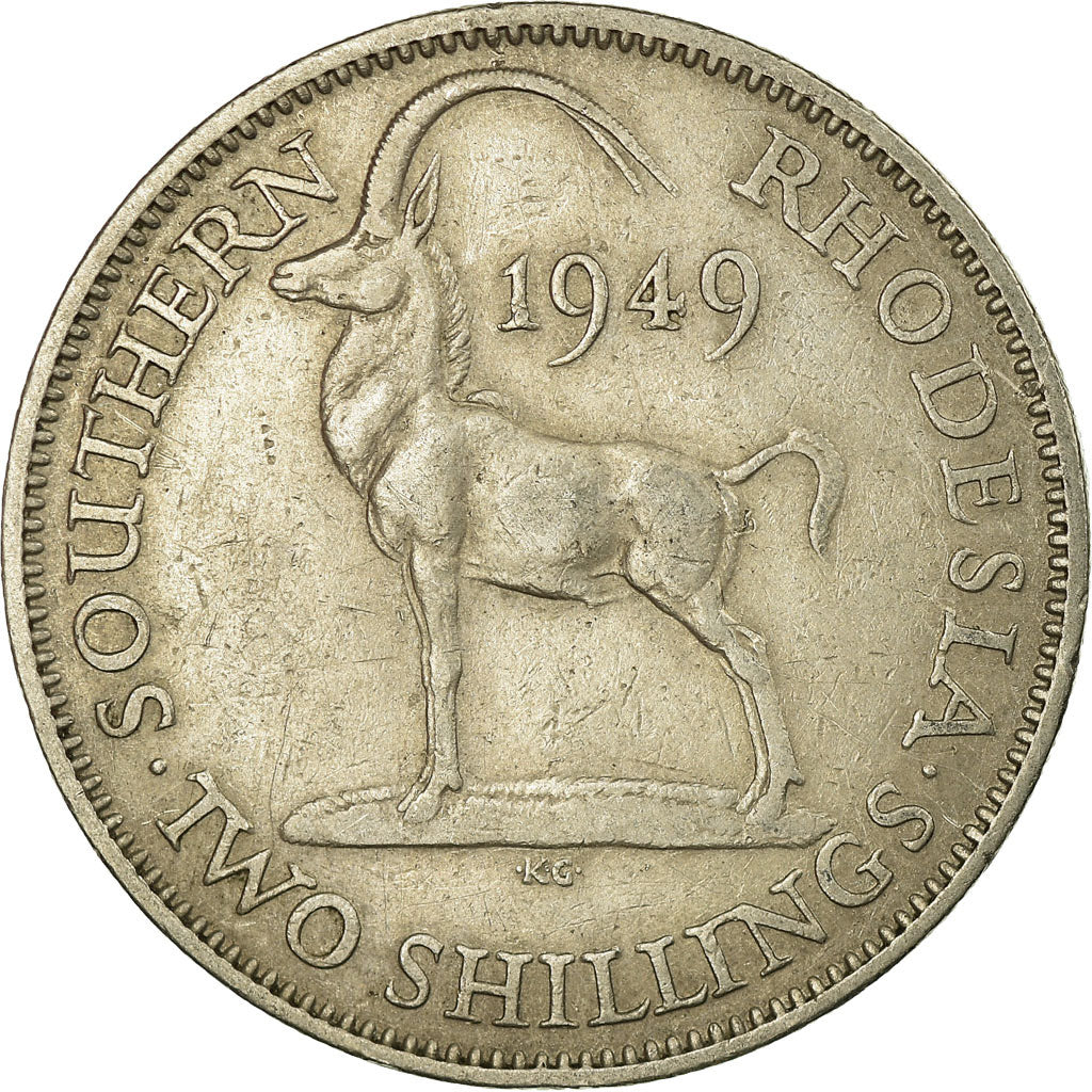 Moneta, Rhodesia del Sud, George VI, 2 Shillings, 1949, British Royal Mint, MB+