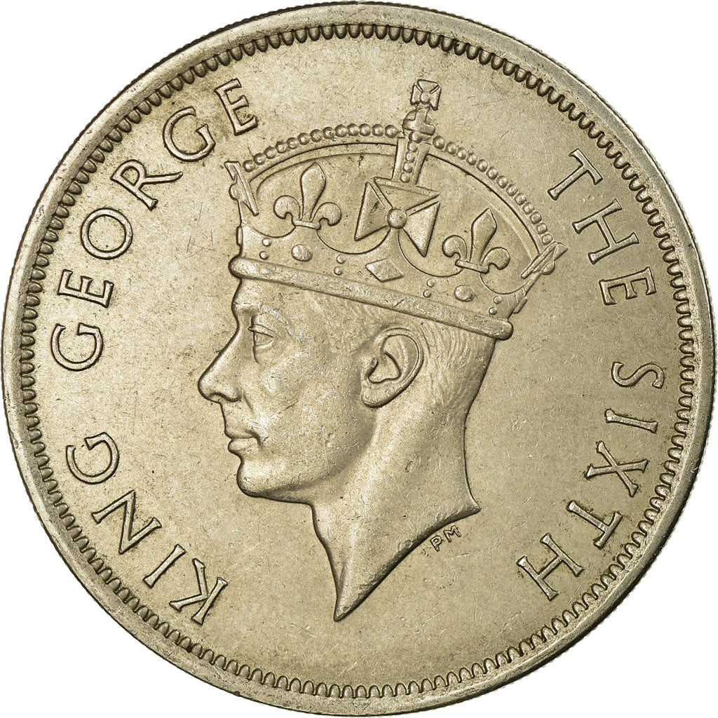 Coin, Southern Rhodesia, George VI, 1/2 Crown, 1952, British Royal Mint