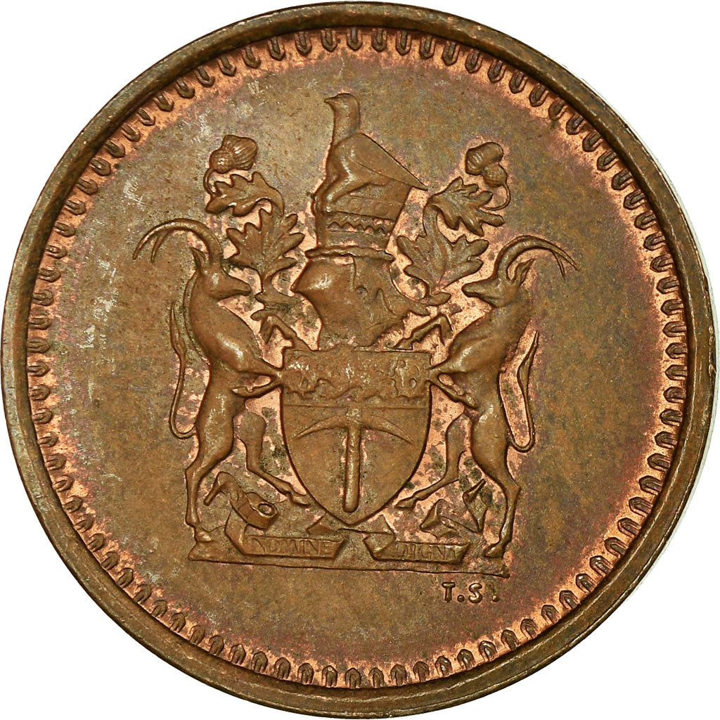 Coin, Rhodesia, Cent, 1970, British Royal Mint, VF(30-35), Bronze, KM:10