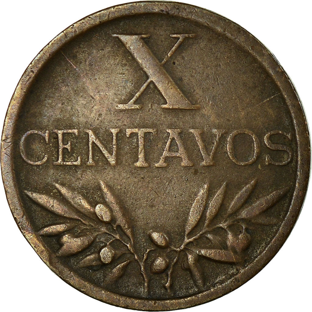Coin, Portugal, 10 Centavos, 1946, VF(30-35), Bronze, KM:583
