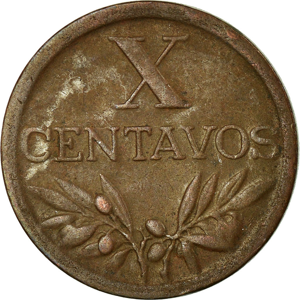 Coin, Portugal, 10 Centavos, 1949, VF(30-35), Bronze, KM:583