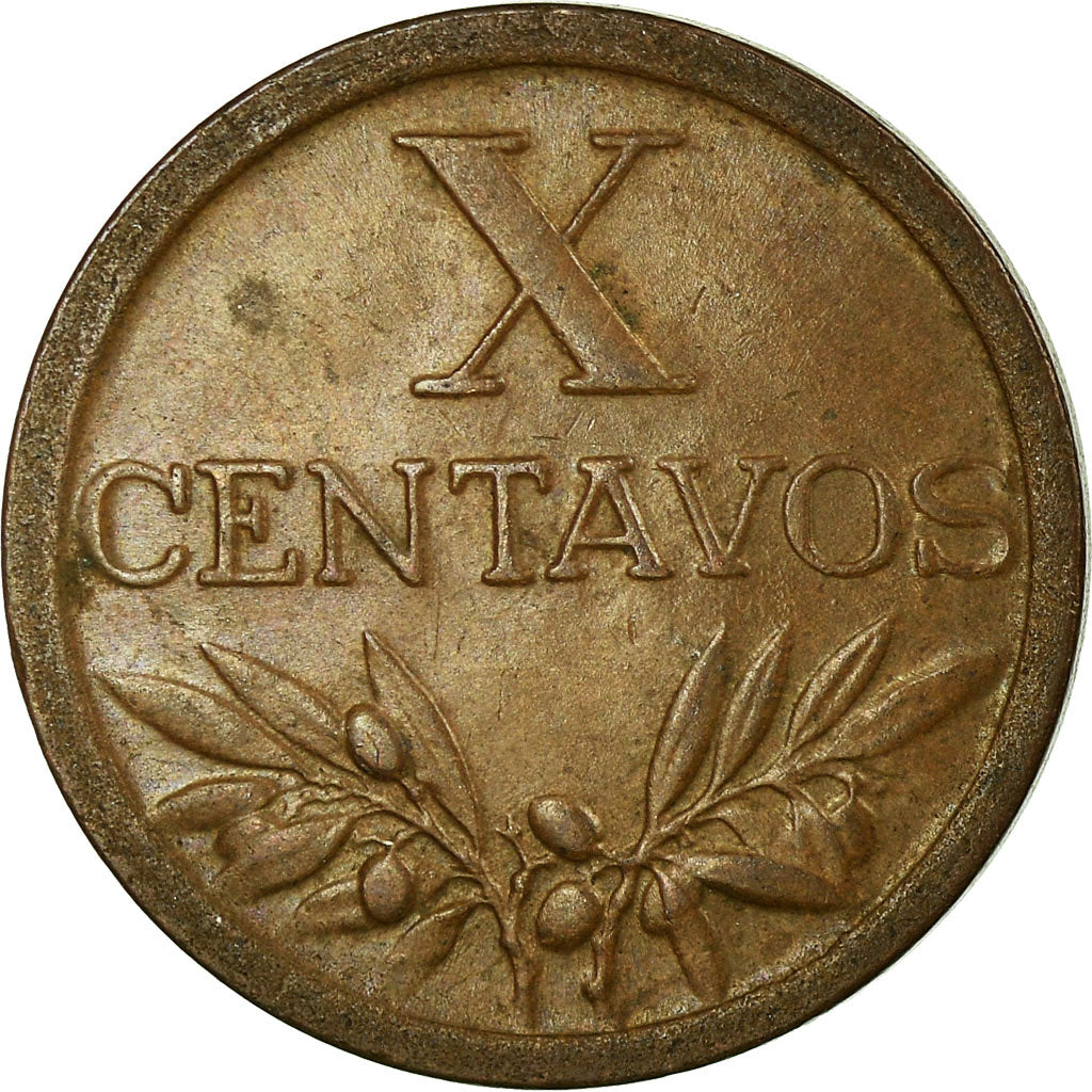 Coin, Portugal, 10 Centavos, 1950, VF(30-35), Bronze, KM:583