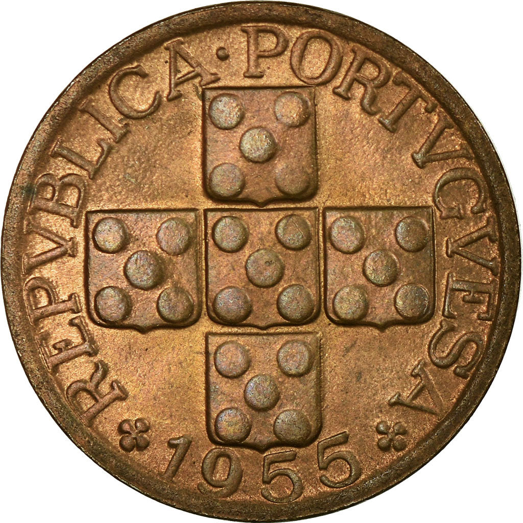 Coin, Portugal, 20 Centavos, 1955, VF(30-35), Bronze, KM:584