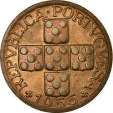 Coin, Portugal, 20 Centavos, 1955, VF(30-35), Bronze, KM:584