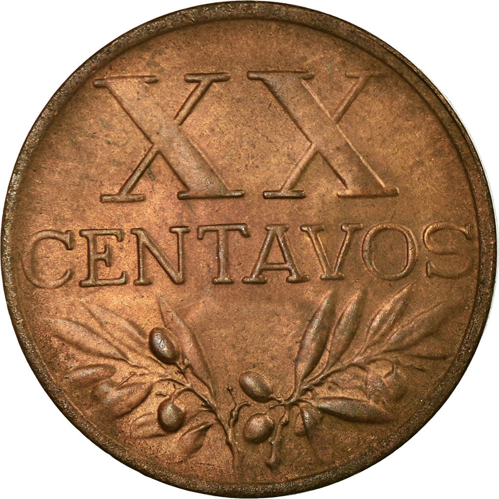 Coin, Portugal, 20 Centavos, 1955, VF(30-35), Bronze, KM:584