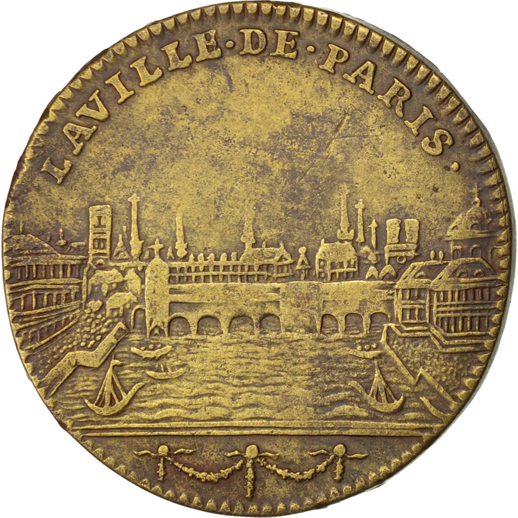 France, Royal, Token, EF(40-45), Copper, 27, Feuardent #3442, 5.10