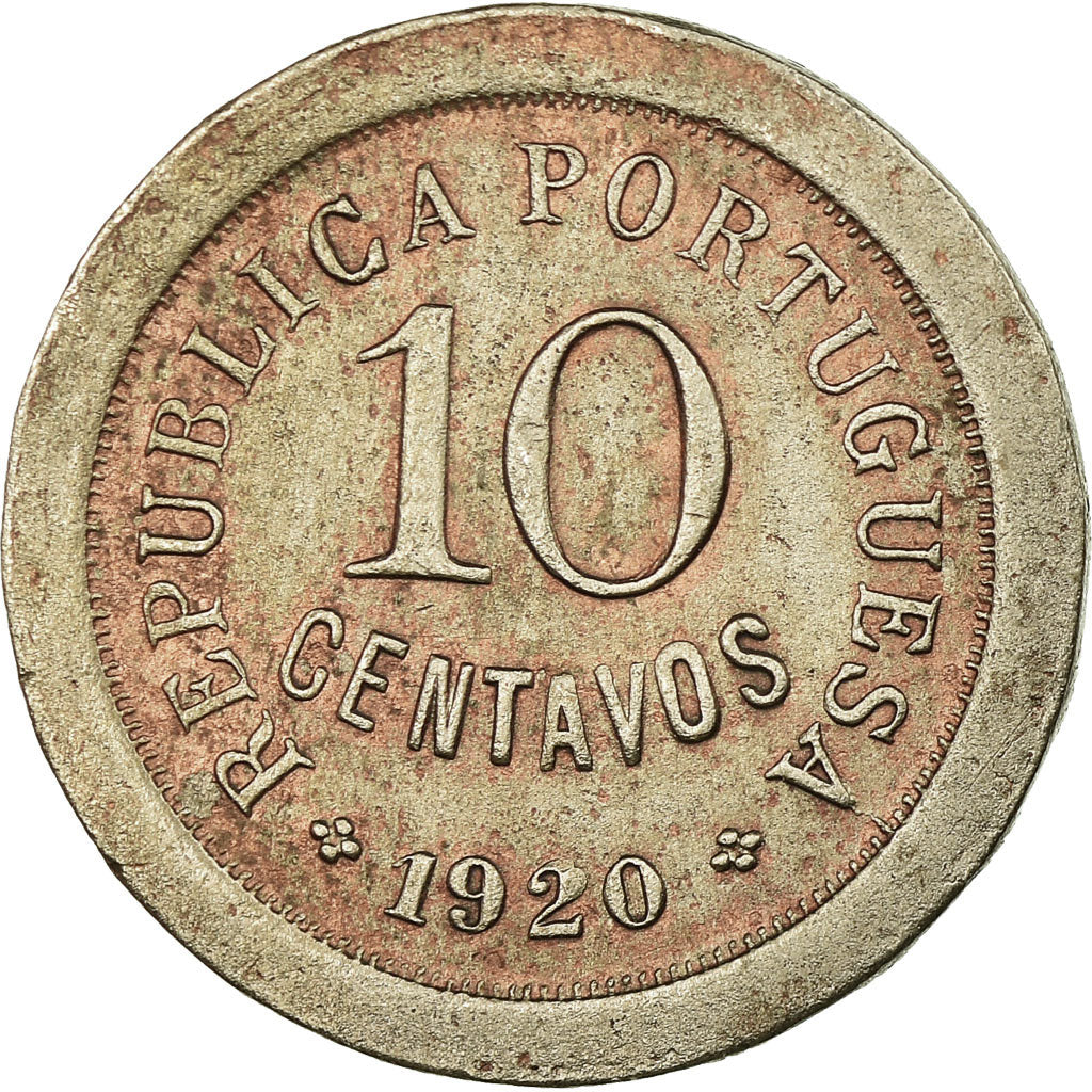 Coin, Portugal, 10 Centavos, 1920, VF(20-25), Copper-nickel, KM:570