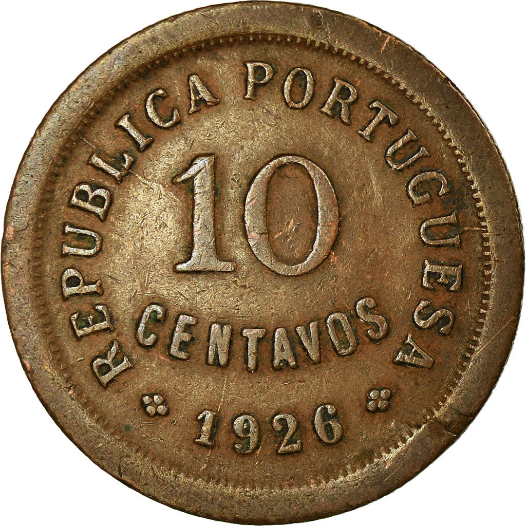 Coin, Portugal, 10 Centavos, 1926, VF(30-35), Bronze, KM:573