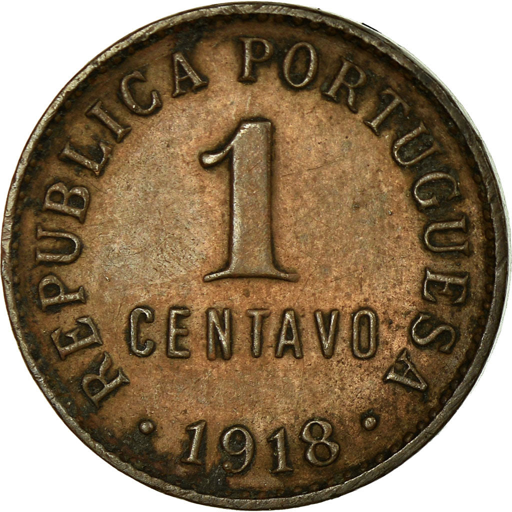Coin, Portugal, Centavo, 1918, VF(20-25), Bronze, KM:565