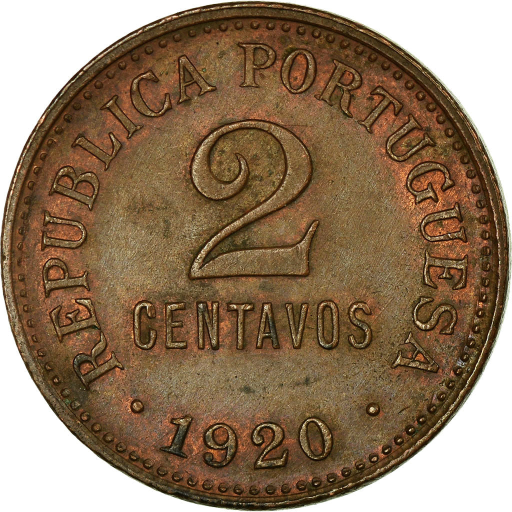 Coin, Portugal, 2 Centavos, 1920, VF(30-35), Bronze, KM:568