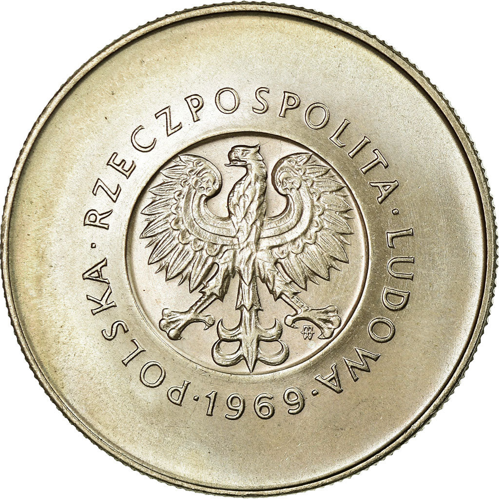 Coin, Poland, 10 Zlotych, 1969, Warsaw, EF(40-45), Copper-nickel, KM:61