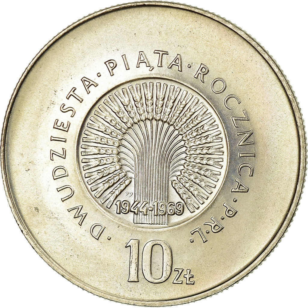 Coin, Poland, 10 Zlotych, 1969, Warsaw, EF(40-45), Copper-nickel, KM:61