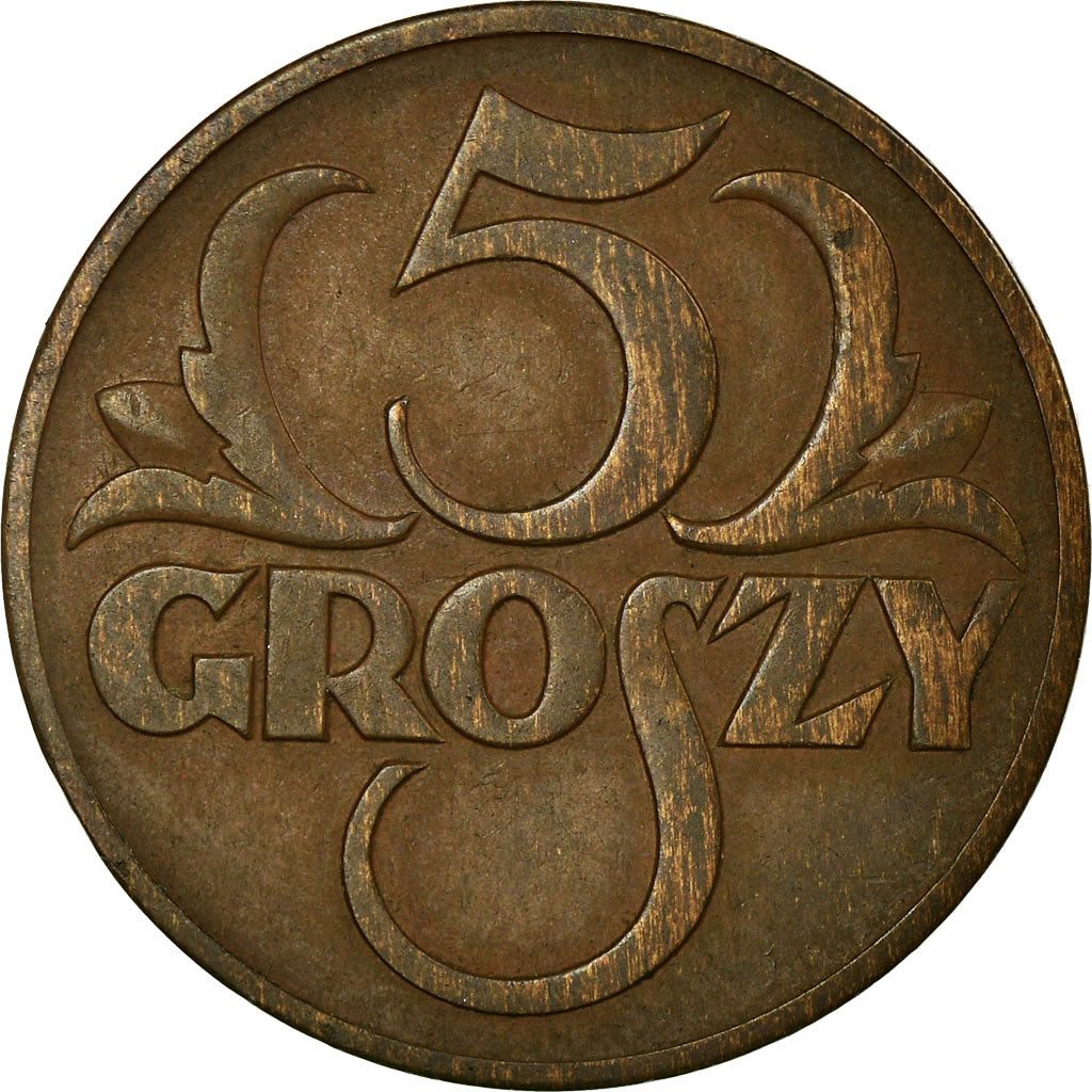 Coin, Poland, 5 Groszy, 1938, Warsaw, VF(30-35), Bronze, KM:10a