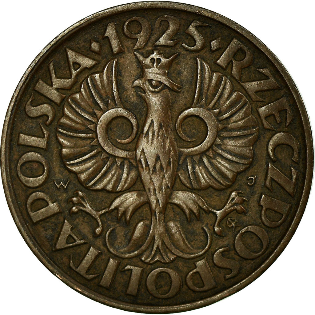 Coin, Poland, 2 Grosze, 1925, Warsaw, EF(40-45), Bronze, KM:9a