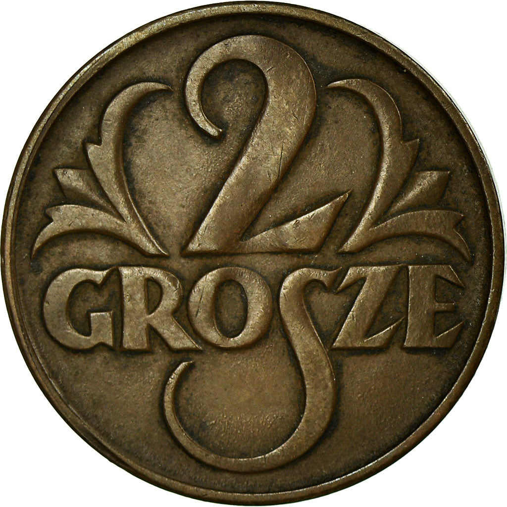 Coin, Poland, 2 Grosze, 1925, Warsaw, EF(40-45), Bronze, KM:9a