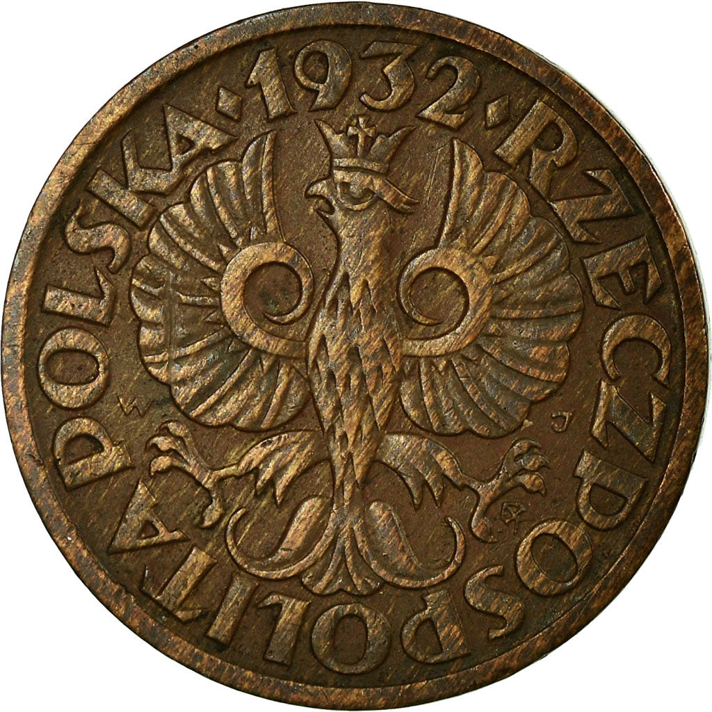 Coin, Poland, Grosz, 1932, Warsaw, VF(30-35), Bronze, KM:8a