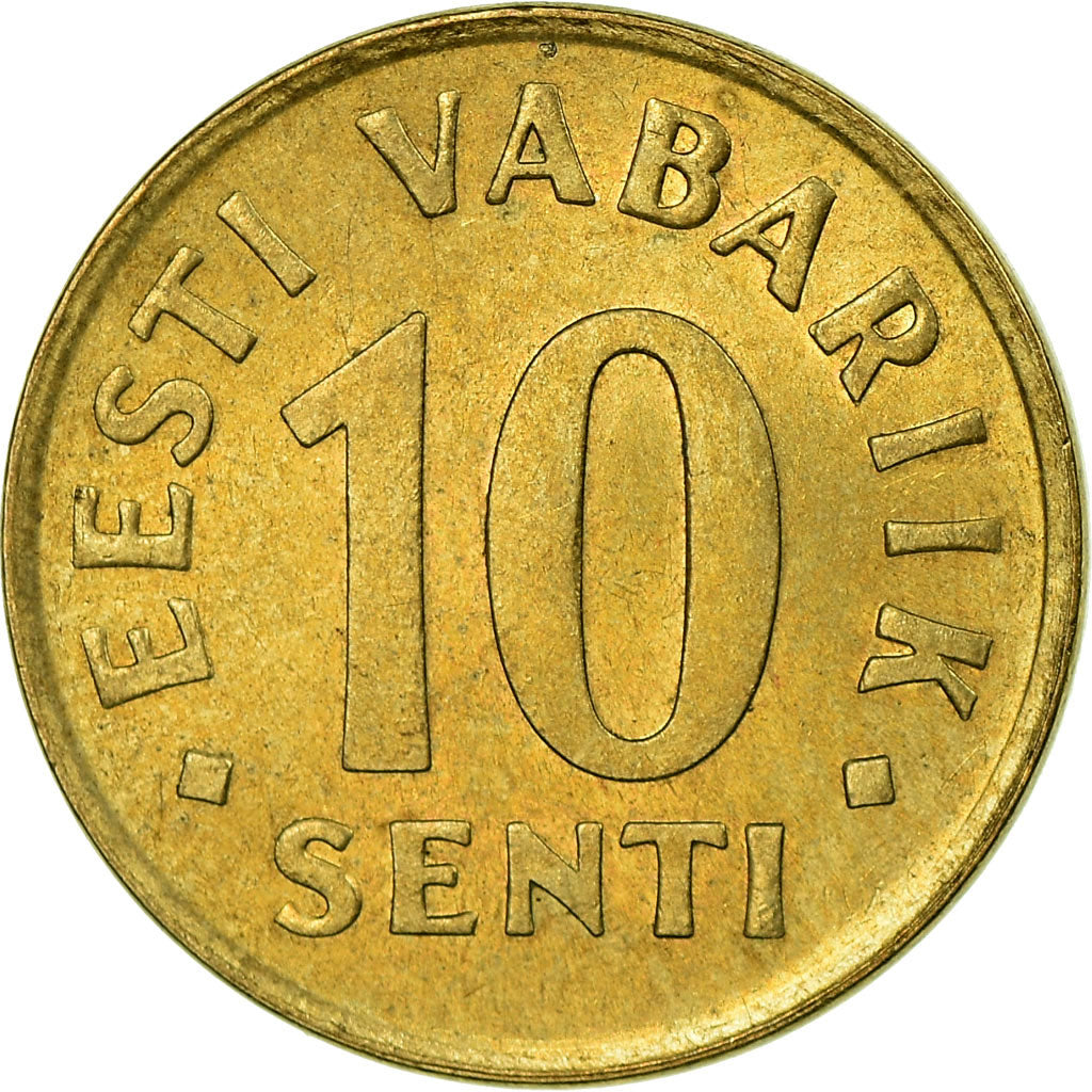 Moneda, Estonia, 10 Senti, 1991, no mint, MBC, Aluminio - bronce, KM:22