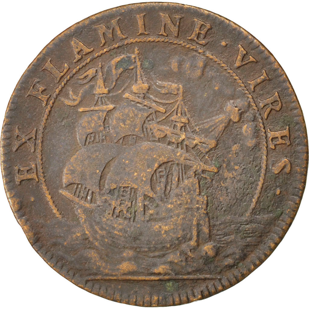 France, Trades, 10 Francs, EF(40-45), Copper, 27, 8.90