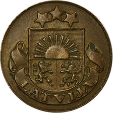 Coin, Latvia, 2 Santimi, 1926, VF(30-35), Bronze, KM:2