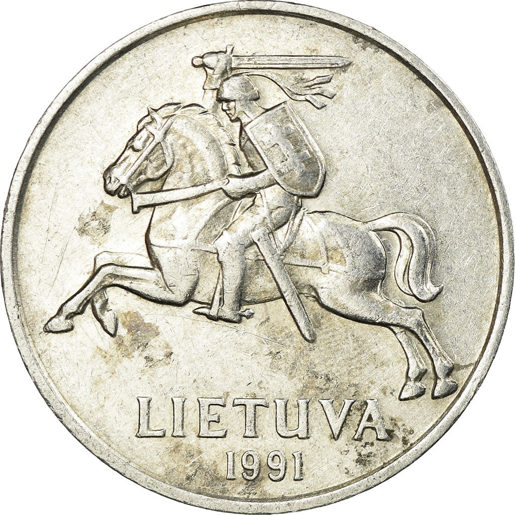 Monnaie, Lithuania, 5 Centai, 1991, TB+, Aluminium, KM:87