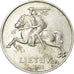 Moneta, Lituania, 5 Centai, 1991, MB+, Alluminio, KM:87