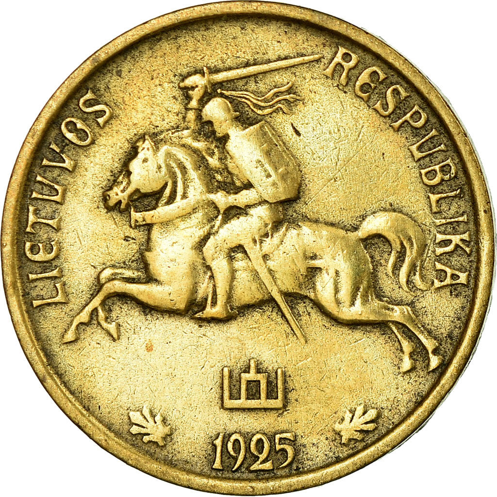 Coin, Lithuania, 5 Centai, 1925, King's Norton, VF(30-35), Aluminum-Bronze