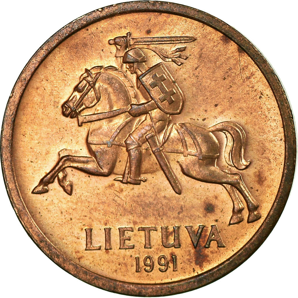 Coin, Lithuania, 20 Centu, 1991, VF(30-35), Bronze, KM:89