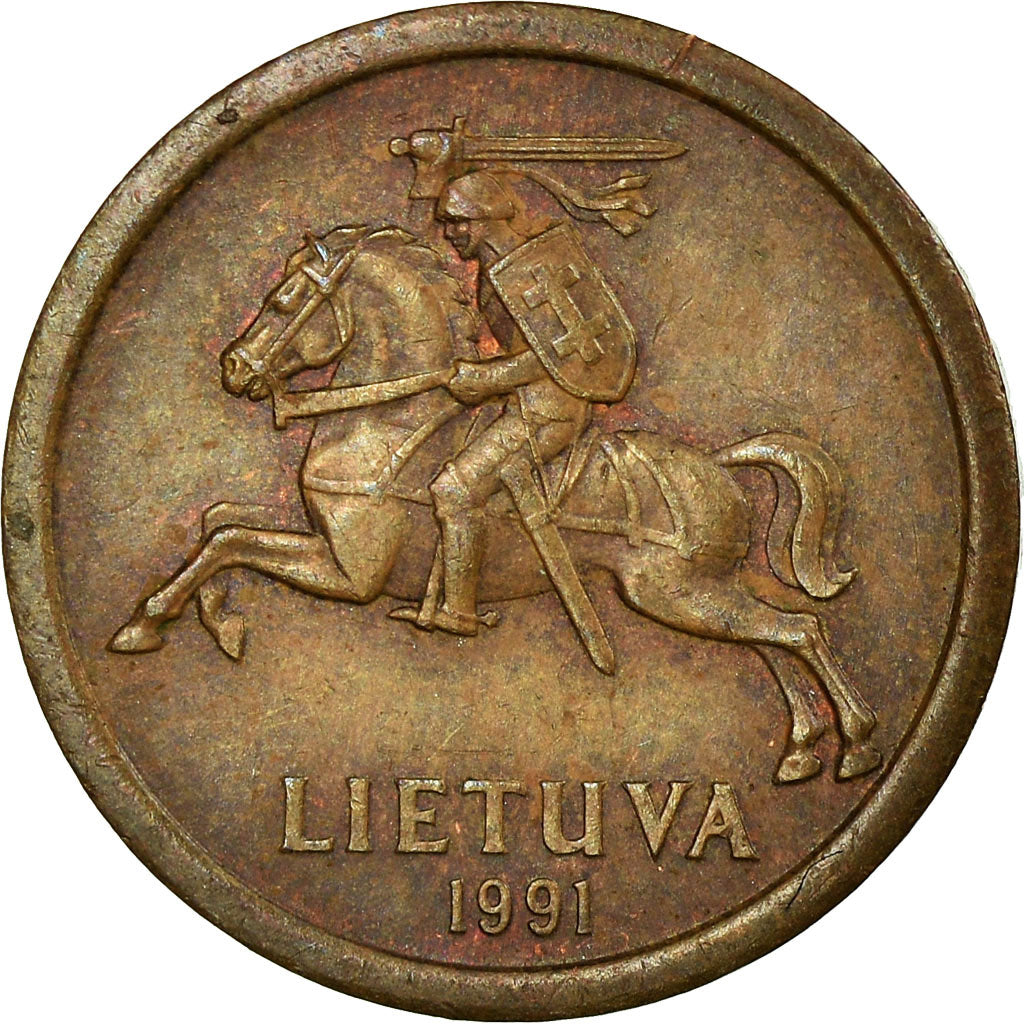 Münze, Lithuania, 10 Centu, 1991, S+, Bronze, KM:88