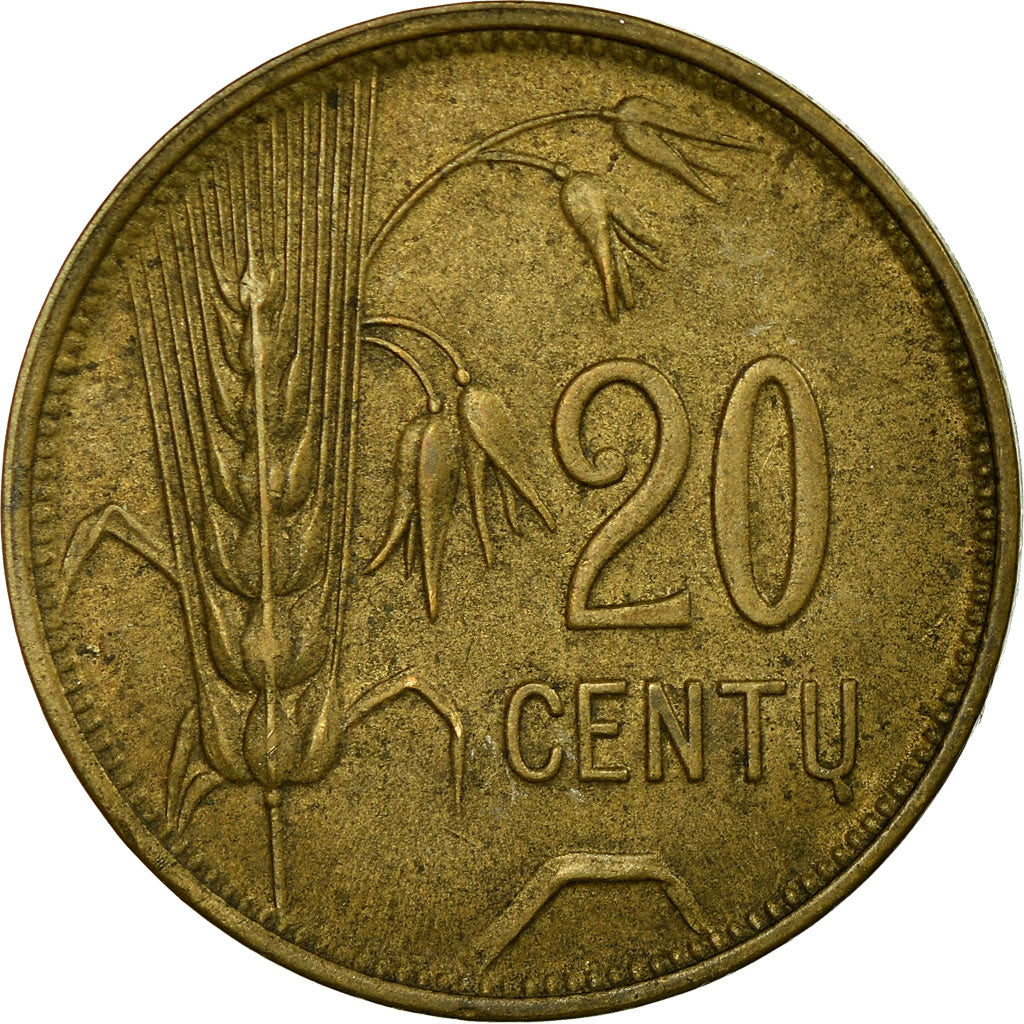 Coin, Lithuania, 20 Centu, 1925, King's Norton, VF(30-35), Aluminum-Bronze