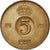 Moneta, Szwecja, Gustaf VI, 5 Öre, 1955, EF(40-45), Bronze, KM:822