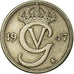 Moneta, Svezia, Gustaf V, 10 Öre, 1947, BB, Nichel-bronzo, KM:795