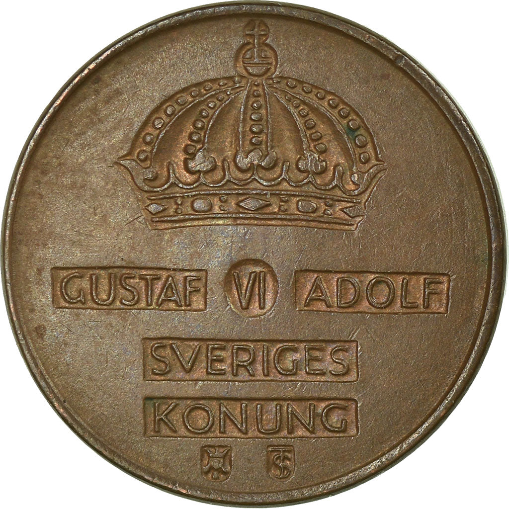 Coin, Sweden, Gustaf VI, Ore, 1953, VF(30-35), Bronze, KM:820