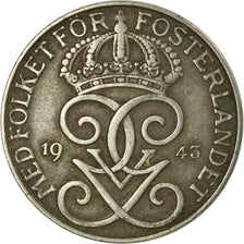 Coin, Sweden, Gustaf V, 5 Öre, 1943, VF(30-35), Iron, KM:812
