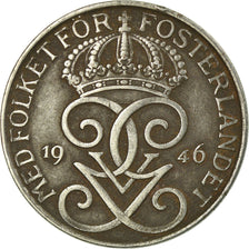 Coin, Sweden, Gustaf V, 5 Öre, 1946, VF(30-35), Iron, KM:812