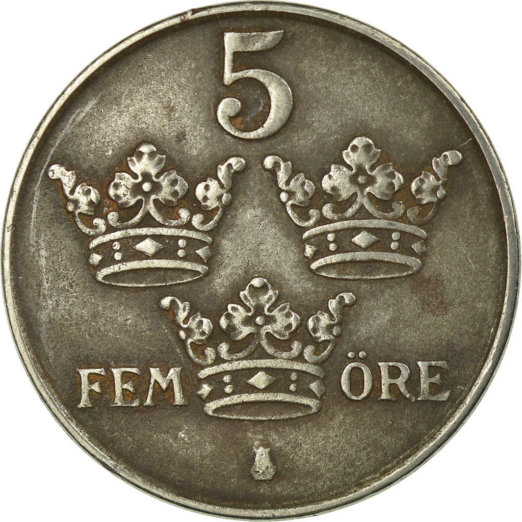 Coin, Sweden, Gustaf V, 5 Öre, 1946, VF(30-35), Iron, KM:812