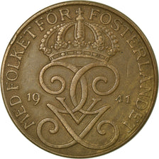 Coin, Sweden, Gustaf V, 5 Öre, 1941, EF(40-45), Bronze, KM:779.2