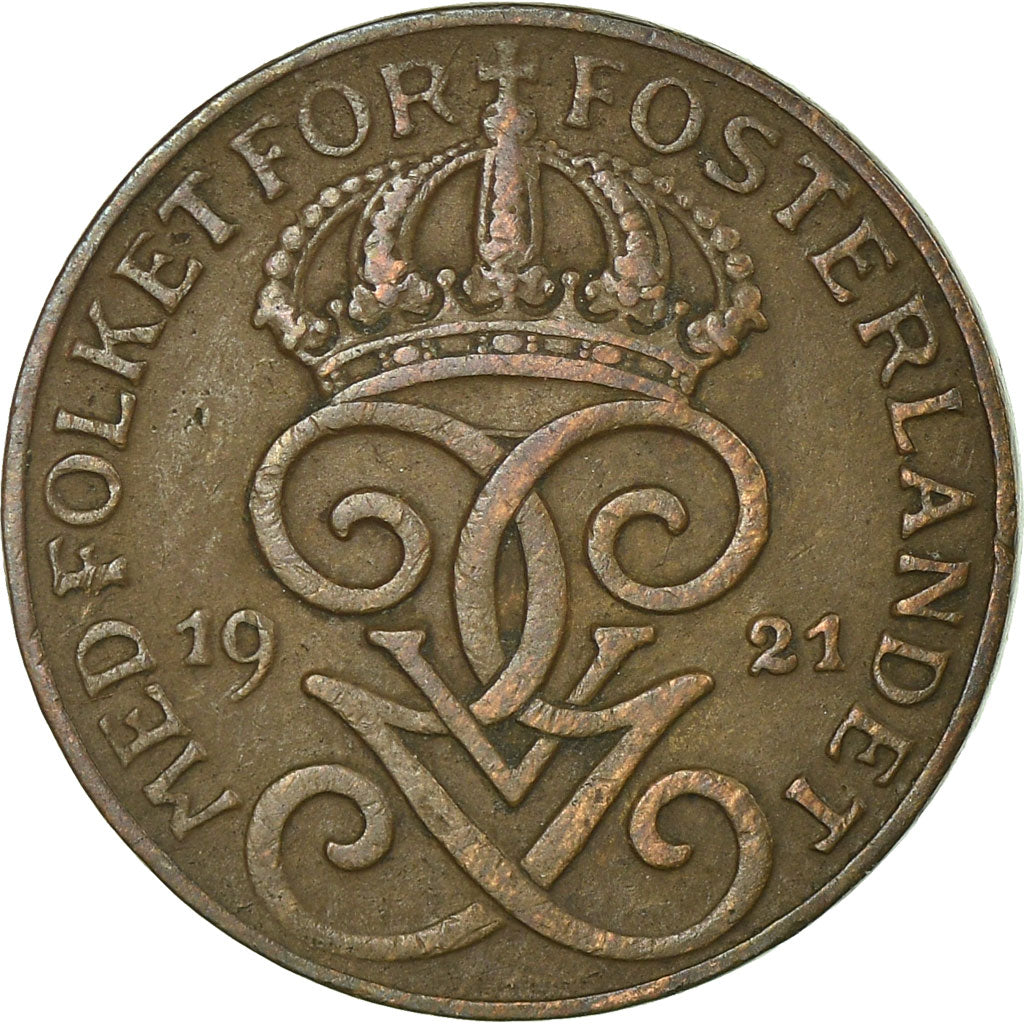 Coin, Sweden, Gustaf V, Ore, 1921, VF(30-35), Bronze, KM:777.2