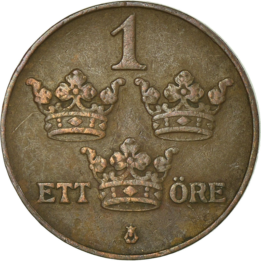 Coin, Sweden, Gustaf V, Ore, 1921, VF(30-35), Bronze, KM:777.2