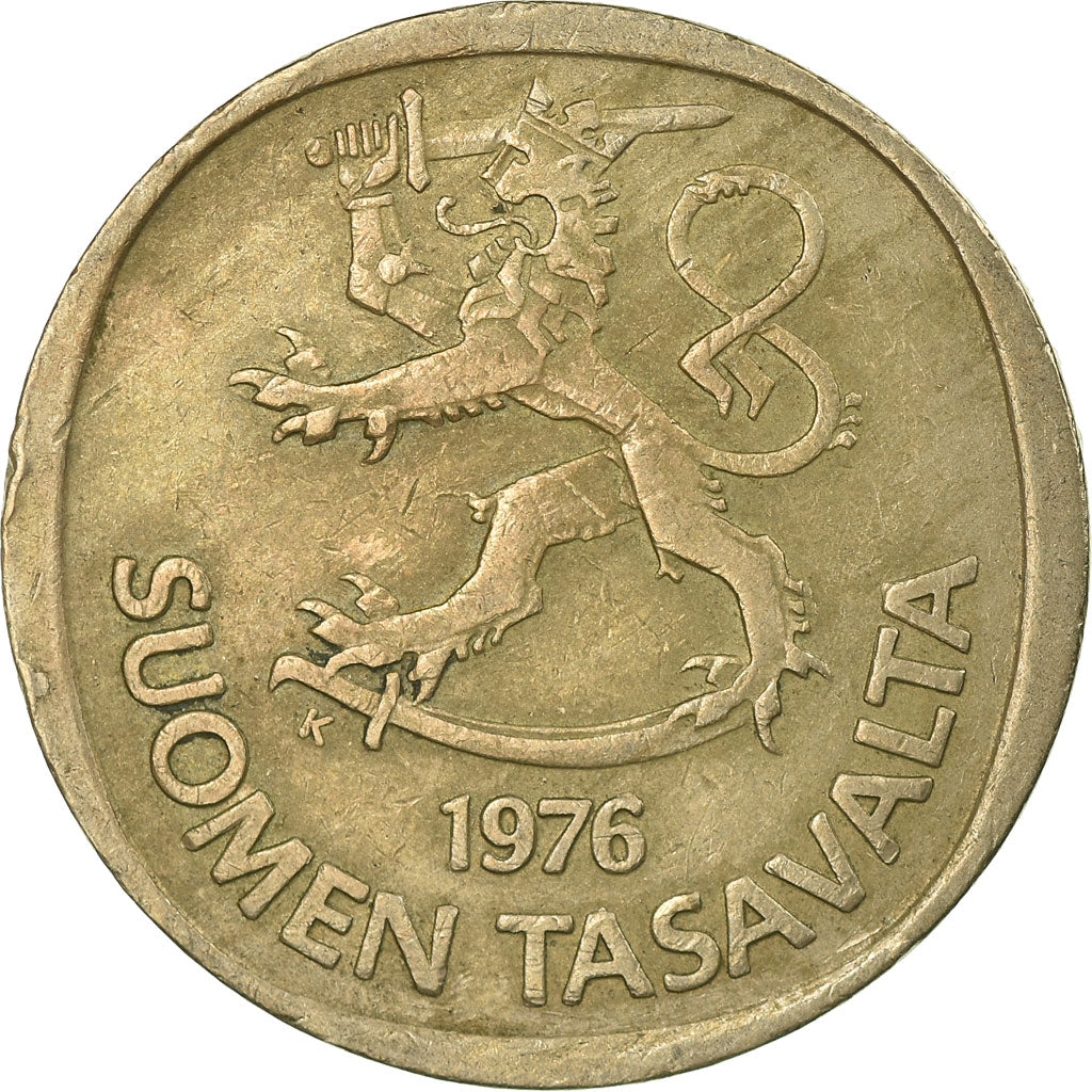 Coin, Finland, Markka, 1976, VF(30-35), Copper-nickel, KM:49a