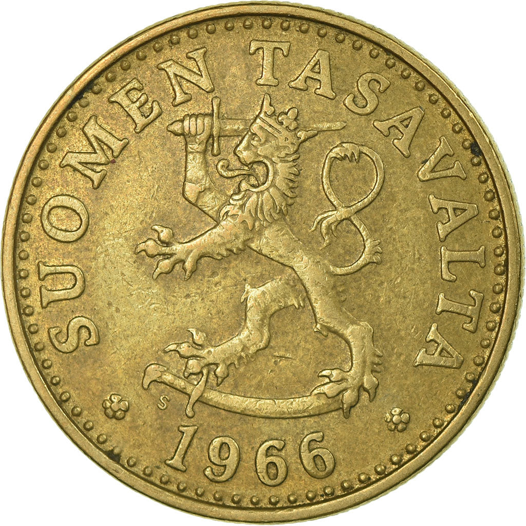 Coin, Finland, 20 Pennia, 1966, EF(40-45), Aluminum-Bronze, KM:47