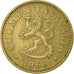 Moneda, Finlandia, 20 Pennia, 1966, MBC, Aluminio - bronce, KM:47