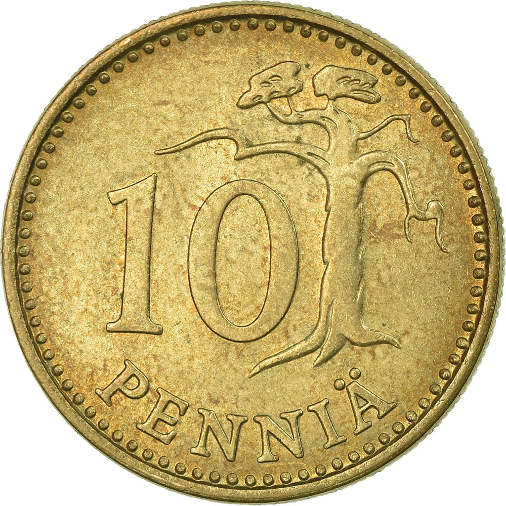 Münze, Finnland, 10 Pennia, 1979, SS, Aluminum-Bronze, KM:46