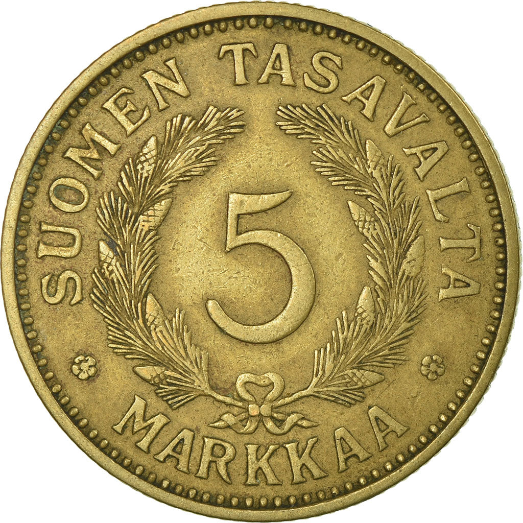 Coin, Finland, 5 Markkaa, 1935, EF(40-45), Aluminum-Bronze, KM:31