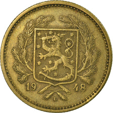 Coin, Finland, 5 Markkaa, 1948, EF(40-45), Brass, KM:31a