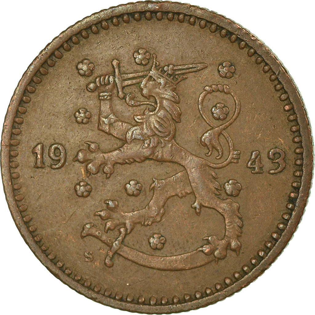 Coin, Finland, Markka, 1949, EF(40-45), Copper, KM:30a