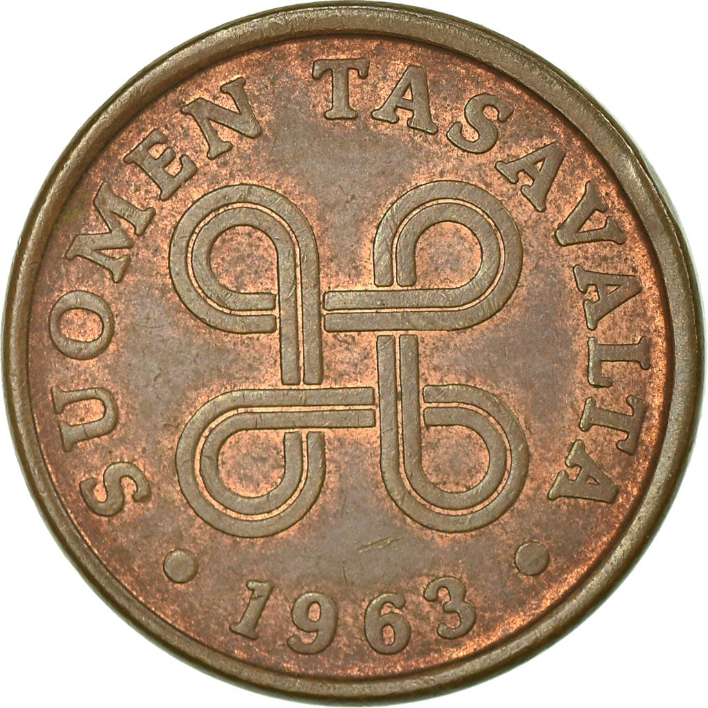 Münze, Finnland, 5 Pennia, 1963, S+, Kupfer, KM:45